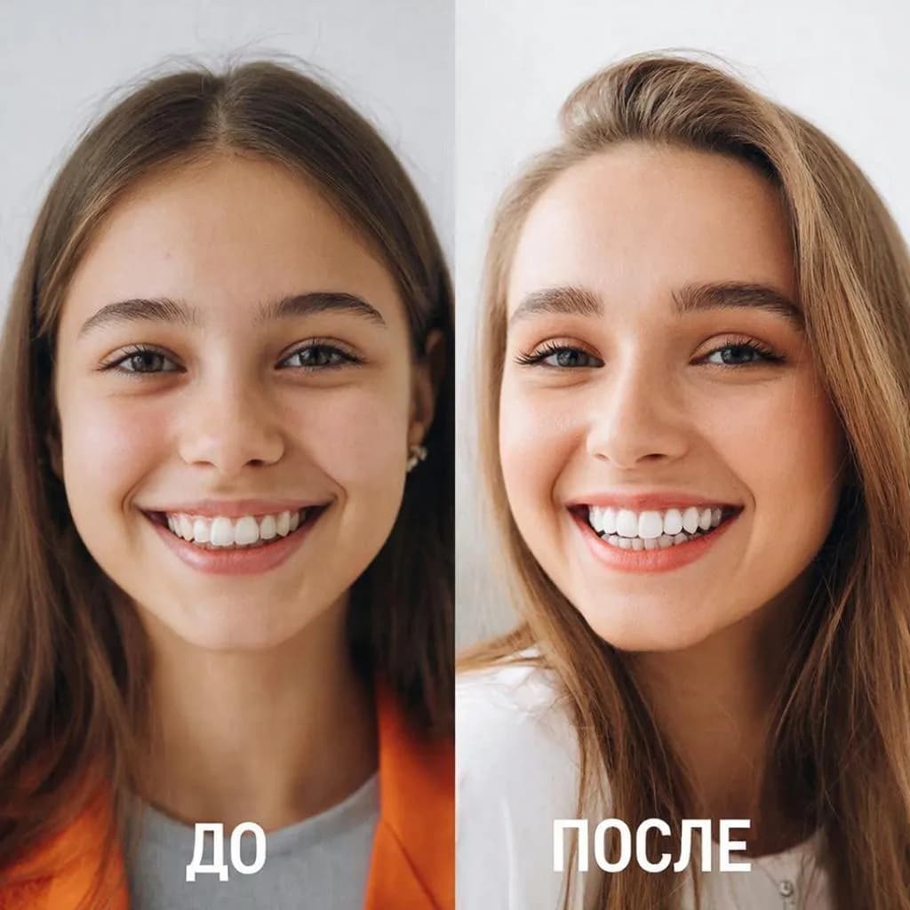 Результат кабинетного отбеливания